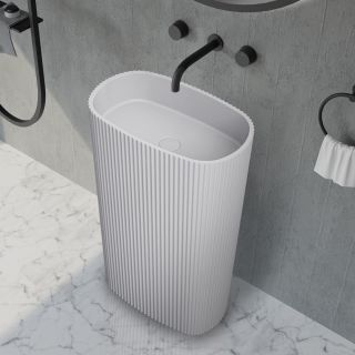 Напольная раковина ABBER Stein AS2502-H 55см белый матовый