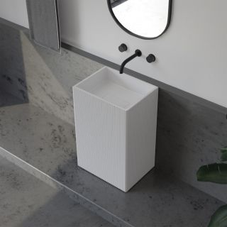 Напольная раковина ABBER Stein AS2503-H 50см белый матовый