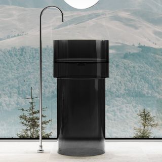 Напольная раковина ABBER Kristall 45x90см чёрный AT2701Onyx-H