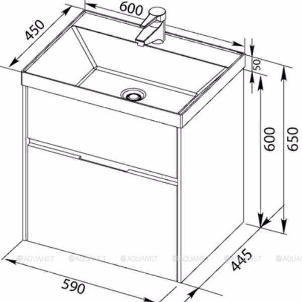 Раковина для тумбы Aquanet Орлеан 179393 60 см