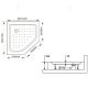 Душевой поддон RGW LUX/TN-TR 16180599-41 литой экран 90x90см белый