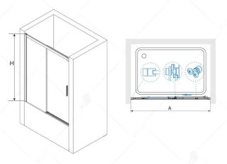 Шторка на ванну RGW SC-45B 34114518-14 180см чёрный