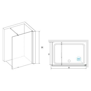 Душевая перегородка RGW Walk In WA-02 100см хром 41100210-51