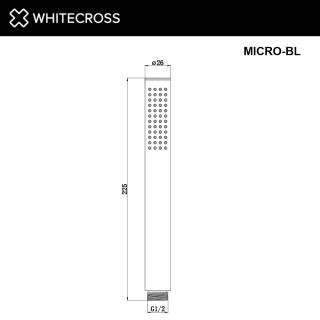 Душевая лейка WHITECROSS MICRO-BL чёрный матовый