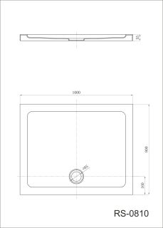 Поддон для душа Black & White Stellar Wind Slim Line 0810000