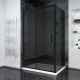 Душевой уголок Veconi Rovigo RV-055BT, 1200х700х1950, черный матовый, тонированное стекло