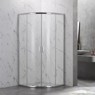 Душевой уголок Veconi Rovigo RV-202, 800x800x1900, хром, стекло прозрачное