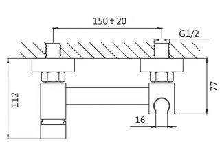 Гигиенический душ со смесителем Shevanik S137T оружейная сталь