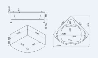 Панель фронтальная для ванны Bas Хатива 143
