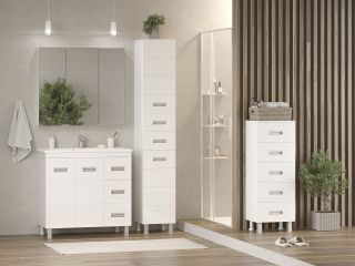 Напольная тумба под раковину Misty Селена 90см белый