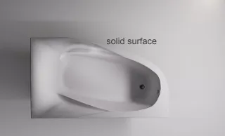 Ванна из искусственного камня Astra-Form Селена 01010081 правая 170x100 см белый матовый