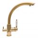 Смеситель для кухни Florentina Шале с подключением под фильтр золото