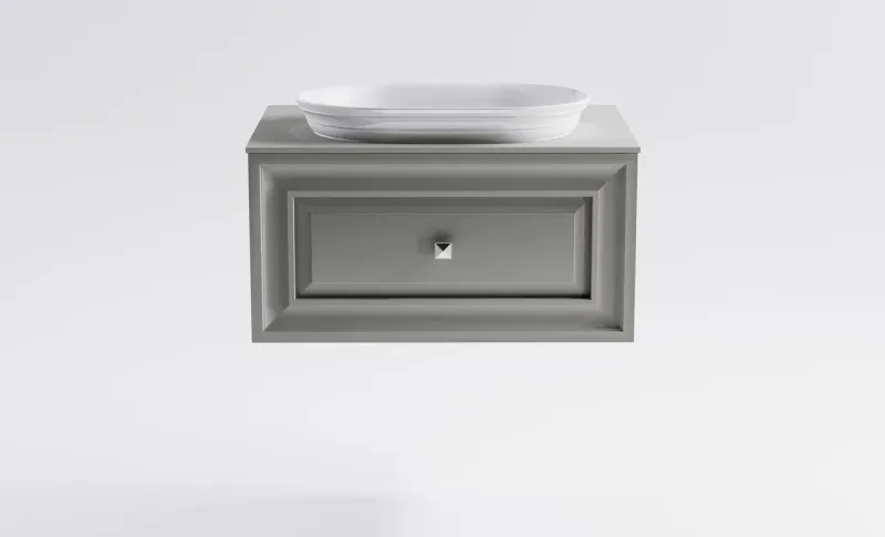 Тумба с раковиной Astra-Form Шарм 4631177715020 80 см серый матовый