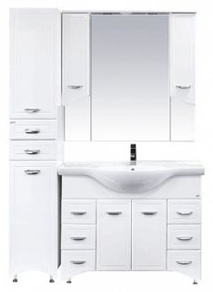 Напольный шкаф - пенал Misty Дрея 35см левый белый