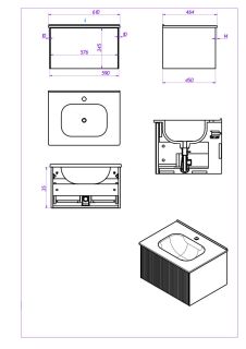 Тумба под раковину La Fenice Terra FNC-01-TER-G-60 60 см