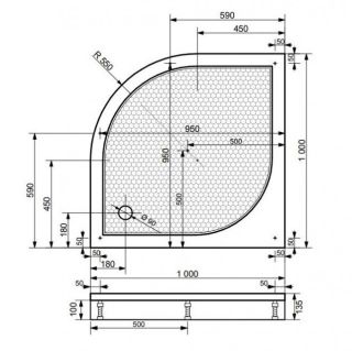 Экран для поддона Эстет Омега ФР-00000889 100x100см