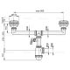 Сифон для двойной мойки AlcaPlast с нержавеющими решетками ?115 и подводкой A453P