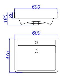 Умывальник мебельный Alvaro Banos Q 60