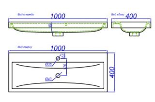 Тумба под раковину Aqwella Инфинити 100 Inf.01.10/001/BLK