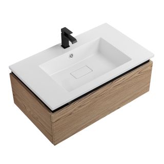 База под раковину Cezares подвесная с одним выкатным ящиком, Дуб Тангент, 796x476x300, SLIDER-800-1C-SO-RT-P