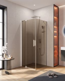 Душевой уголок CEZARES SLIDER-AH-1-80-80/90-BR-Cr