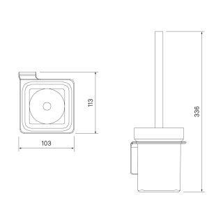 Щётка для унитаза IDDIS Slide подвесная белый матовый SLIWTG0i47