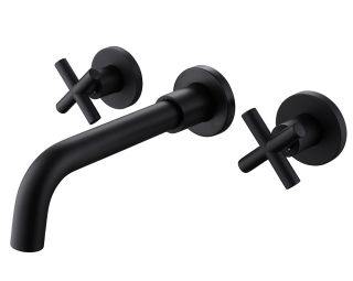 Встраиваемый смеситель для раковины ABBER Wasser Kreis AF81121B чёрный матовый