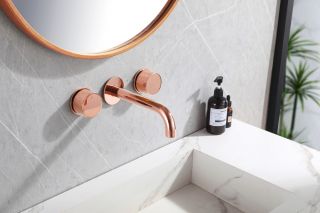 Встраиваемый смеситель для раковины ABBER Wasser Kreis AF81122RG розовое золото