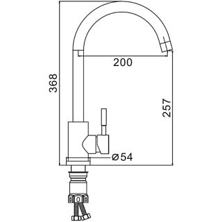 Смеситель для кухни Frap F40899 Сатин