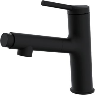 Смеситель для кухни Gappo G1052-76 с выдвижным изливом чёрный