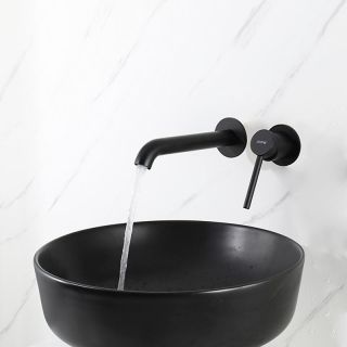 Встраиваемый смеситель для раковины Gappo G1206-6 чёрный