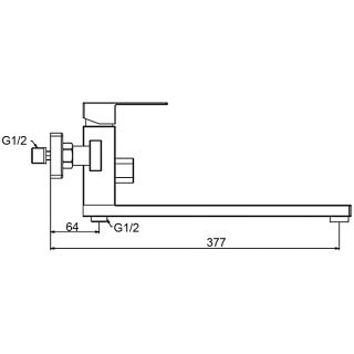 Смеситель для ванны и душа Frap F22802 Сатин