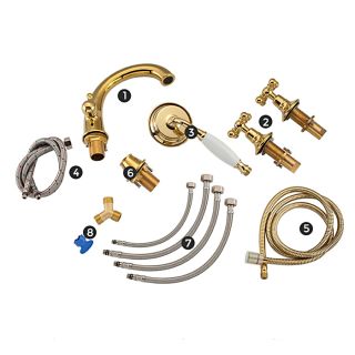 Смеситель на борт ванны Gappo G1189-6 золото