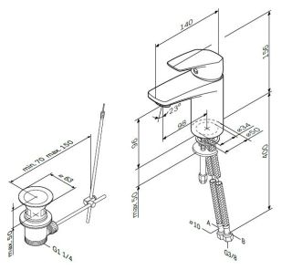 Смеситель Am.Pm Gem F9092100 для раковины с д/к