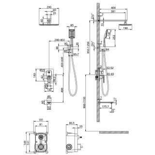 Смеситель Lemark Mista LM6422WG для ванны и душа, встраиваемый