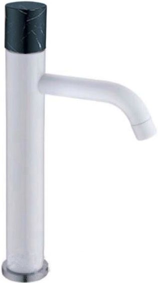 Смеситель для накладной раковины Boheme Stick белый/чёрный 122-W-MR-B