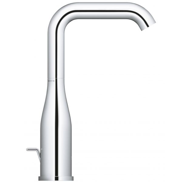 Смеситель для раковины GROHE Essence+ с донным клапаном и высоким изливом, хром (32628001)