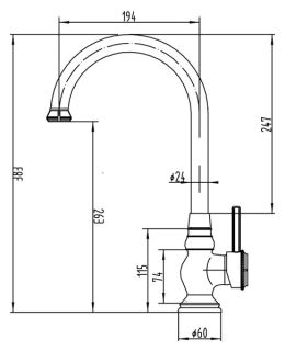 смеситель для кухни Zorg Antic A 202K-BR бронза