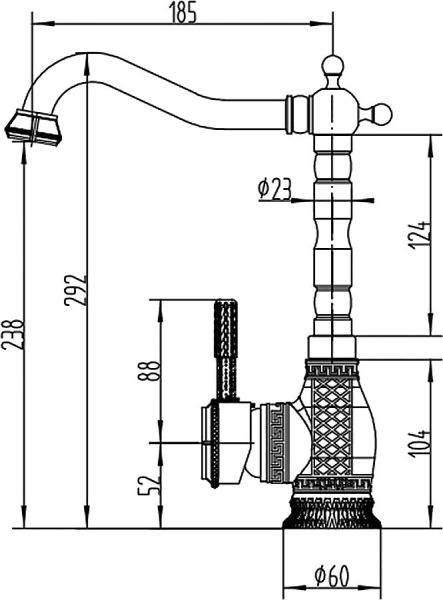 Смеситель для кухни ZORG Zorg Antic A 313K-BR