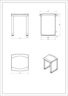 Стул в ванную комнату Black & White Accessories  0193SN0