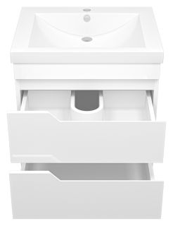 Подвесная тумба под раковину Misty Софт 60см белый