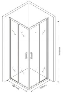 Душевой уголок Berges Solo S 80x80см хром 061103
