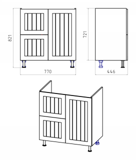 Напольная тумба под раковину Misty Спарта 80см белый
