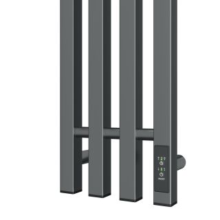 Полотенцесушитель электрический APEXTERMO Sirius SR10113GF 1100x180 с крючками графит металлик