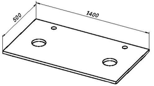 Столешница Aquanet Терра 313253 140 см маренго