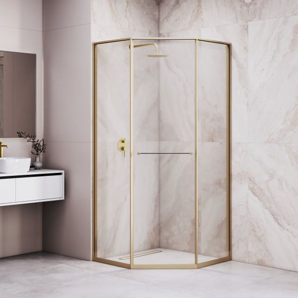 Душевой уголок RGW SV-82Gb "L" 33328299-16L 90x90 см брашированное золото