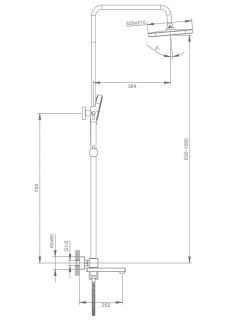 Душевая стойка Raglo R30.24.09 графит