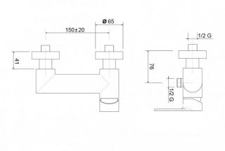 Смеситель для душа однорычажный в комплекте с ручным душем, хром Cezares TREND-DDM-01-Cr