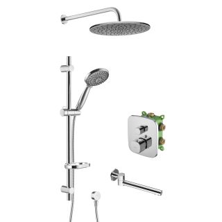 Душевой комплект Swedbe Platta 5560G1 с термостатом хром/серый