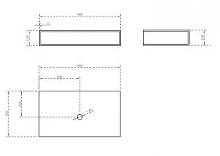 Подвесная тумба под раковину ABBER Stein AS1612 80см белый матовый